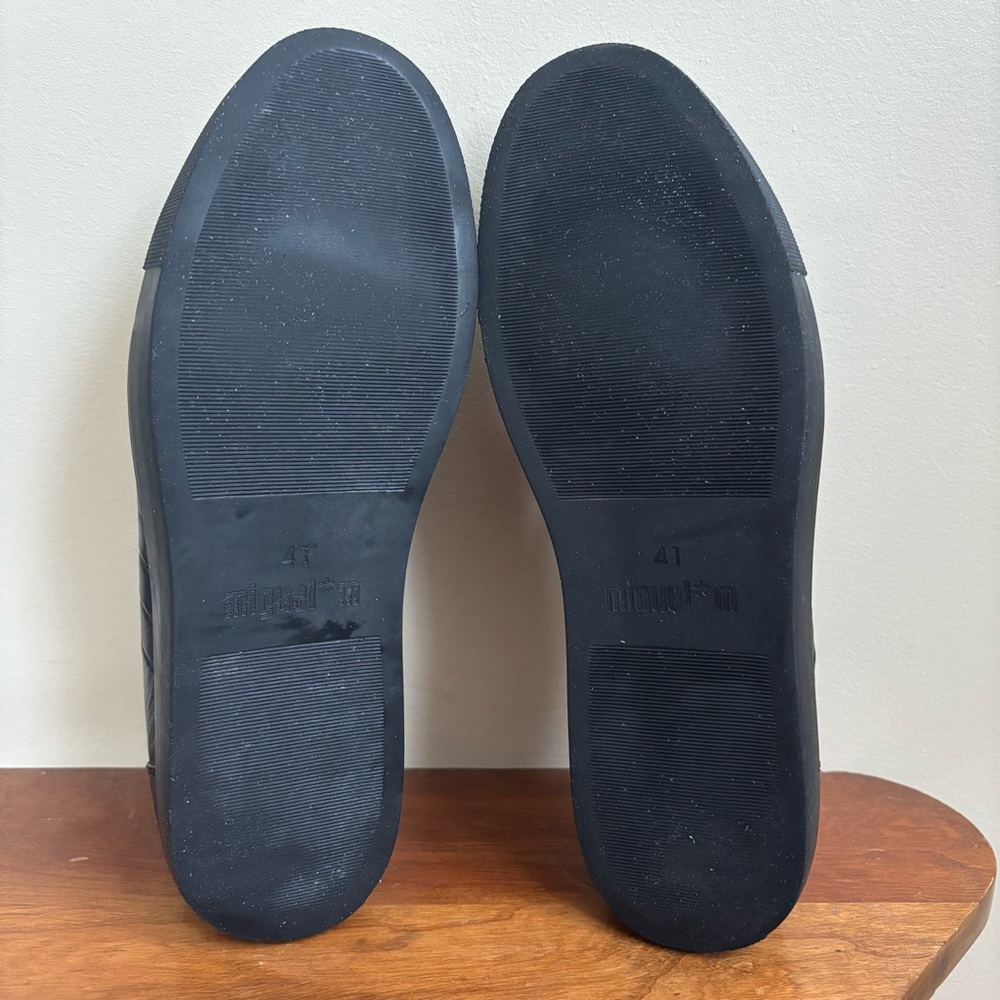 Black Leather Handmade Sneakers - Picture 8 of 11